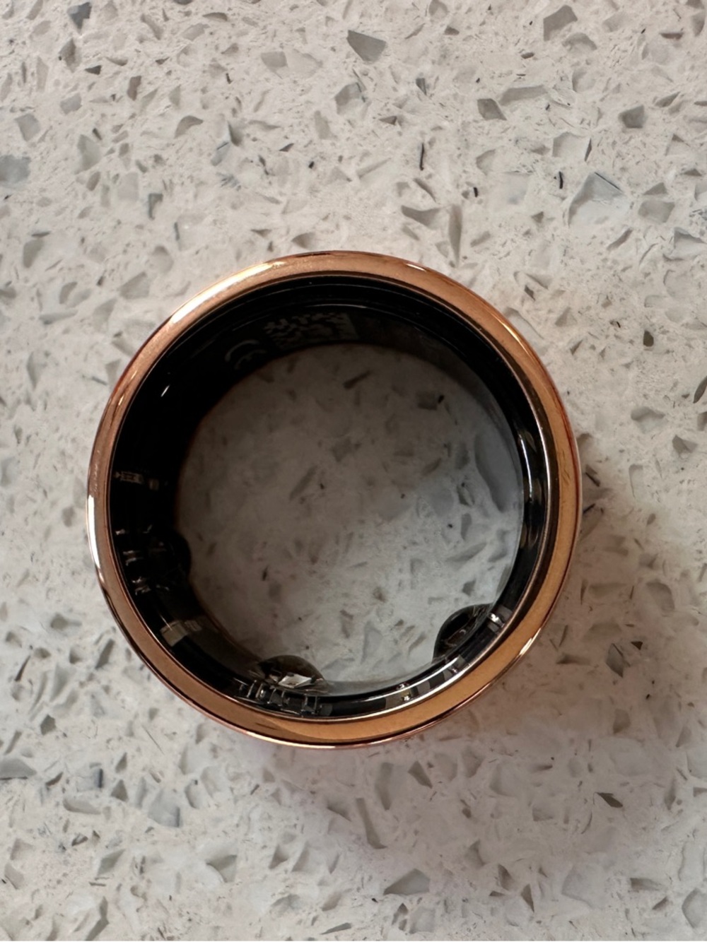 Oura Rose Gold and Black Two-Tone Women's Ring - Picture 4 of 7